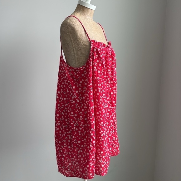 Madewell Ruffle-Neck Cover-Up Mini Dress in Daisy Field Large - Picture 6 of 8